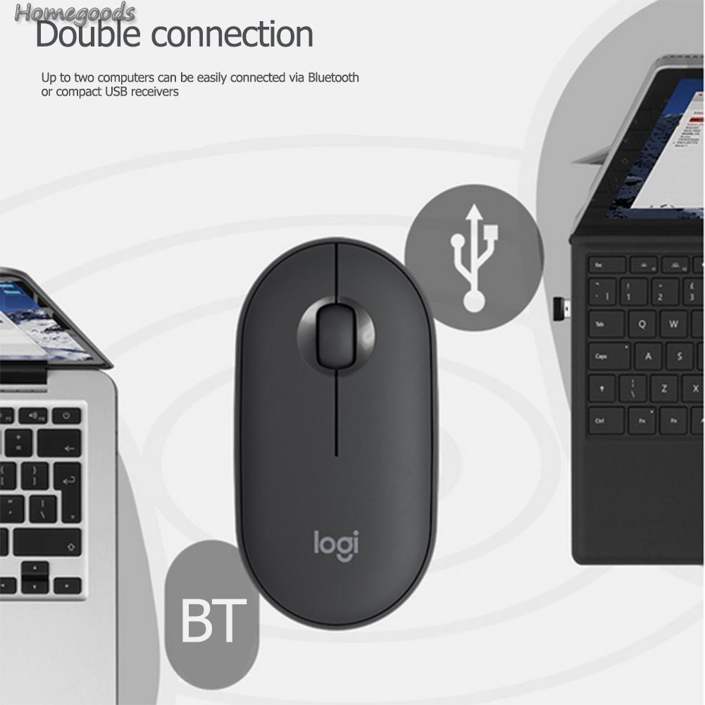 HOME-Logitech Pebble Wireless Bluetooth Mouse 1000DPI Thin Optical Tracking Mice-GOODS