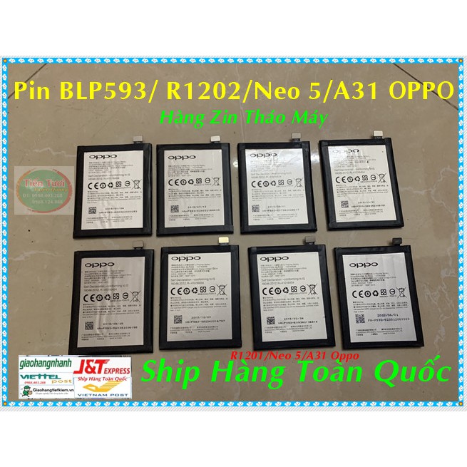 Pin BLP593-Neo 5-R1201-A31 Oppo (zin Tháo Máy )