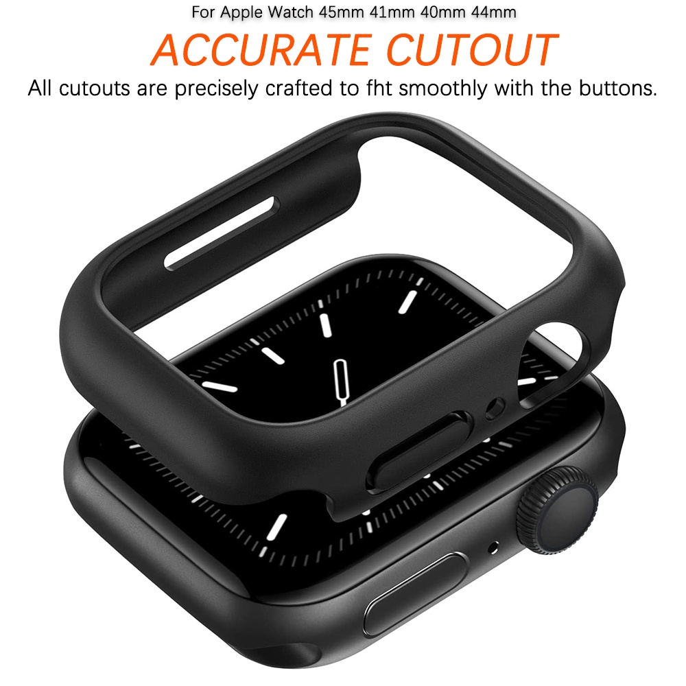 Ninki Ốp Viền Bảo Vệ iWatch 8 Máy Tính Bảng PC Cứng Cho Apple Watch Series 8 7 6 SE 5 4 45mm 41mm 40mm 44mm,Hard PC Bumper Case Protective Cover Frame for iWatch 8 7 6 SE 5 4 41mm 45mm 40mm 44mm