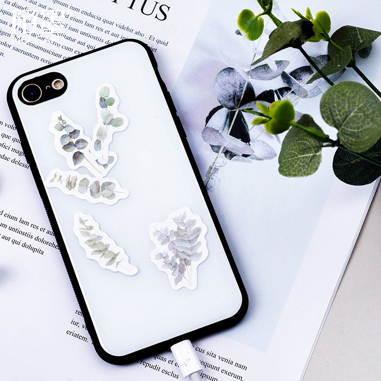 Set 45 Miếng Dán Trang Trí Sổ Tay/Nhật Ký Hình Lá Bạch Đàn