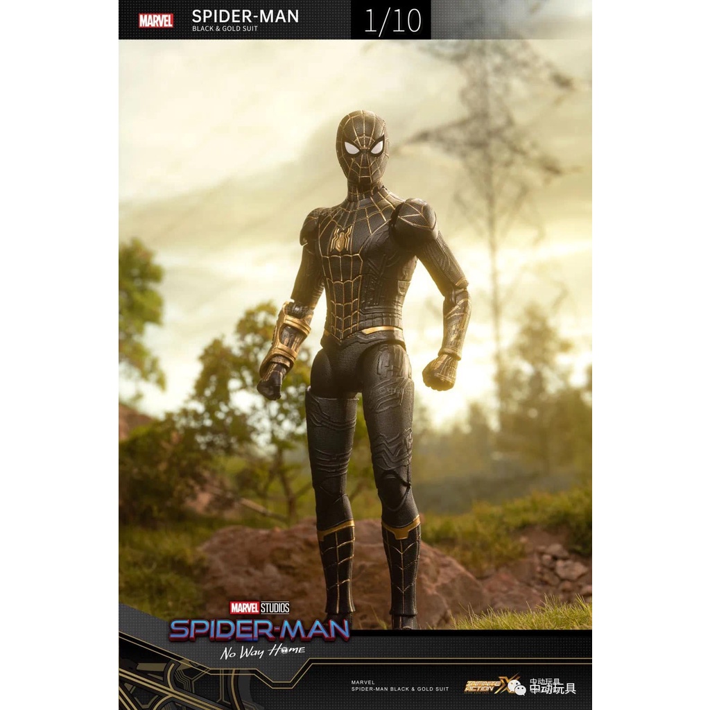 Mô hình Spider Man bản Black Gold Suit No Way Home ZD Toys