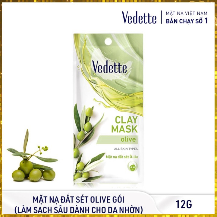 🥭 MẶT NẠ ĐẤT SÉT OLIVE 12g VEDETTE
