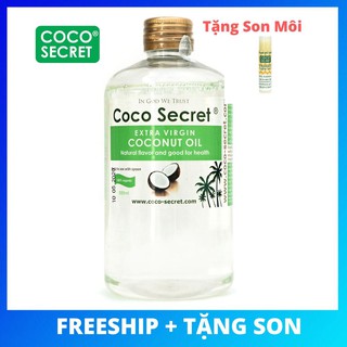 Dầu Dừa Tinh Khiết Coco Secret 500ml  - Tặng Son Môi Dầu Dừa Sáp Ong