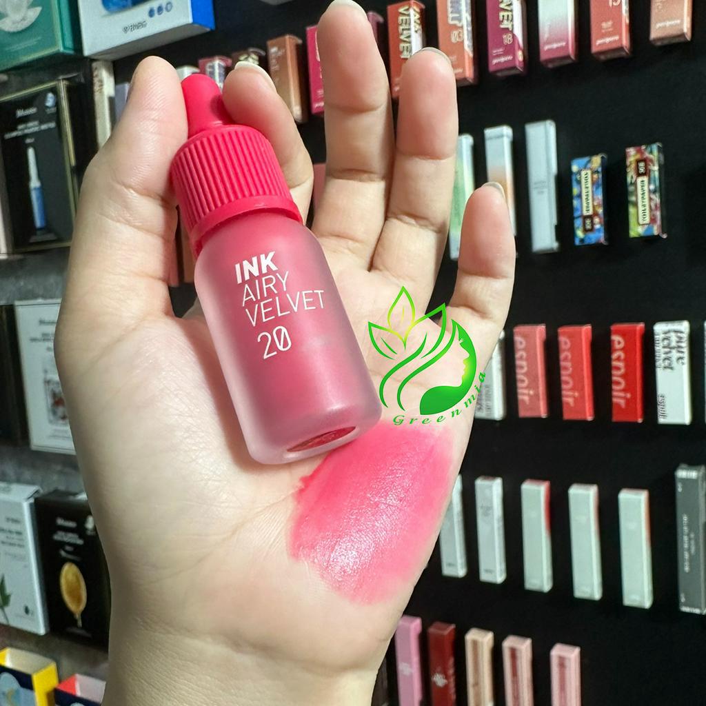 Son Ink Airy Màu 20 Beautiful Coral Pink Hồng Fuchsia Kem Lì Peripera Ink Airy Velvet Lip Tint 4g