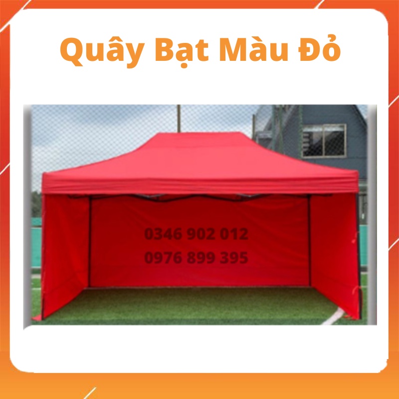 BẠT QUÂY 3 MẶT NHÀ KHUNG, NHÀ BẠT DI ĐỘNG ĐA NĂNG 3X3, 3X4,5M