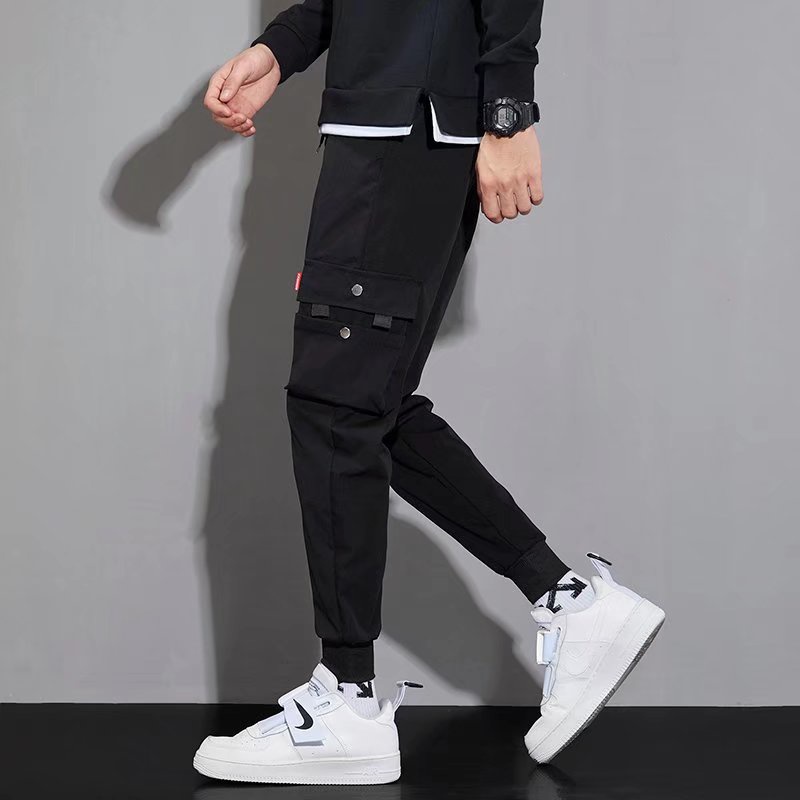 Quần dài thể thao ống rộng thoải mái thời trang Hàn Quốc cho nam size M-3XL