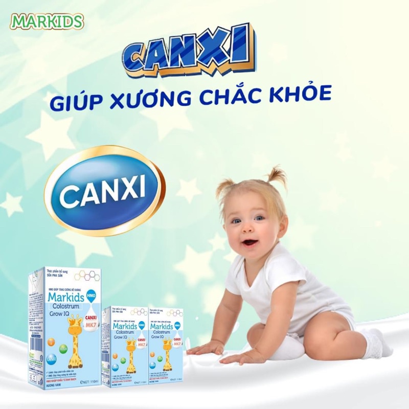 1 vỉ sữa bột pha sẵn markids colostrum