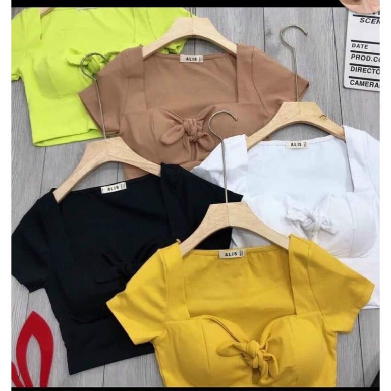 Áo croptop nữ kiểu thun borip cột nơ ngực ( có mút ) [Hàng Đẹp] | BigBuy360 - bigbuy360.vn