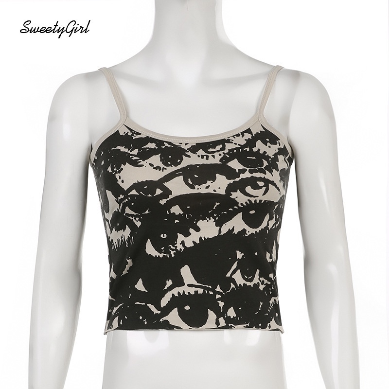 Áo Tank Top Cổ Tròn Họa Tiết Hoạt Hình Thời Trang Dành Cho Nữ 2022