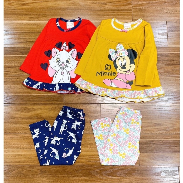 Bộ cotton bèo gấu bé gái (3-8y)