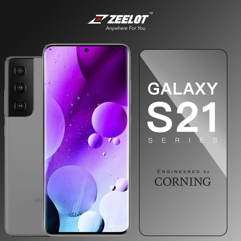 Kính Cường Lực Zeelot 2.5D PureGlass Full Keo Cho Samsung Galaxy S21 Plus