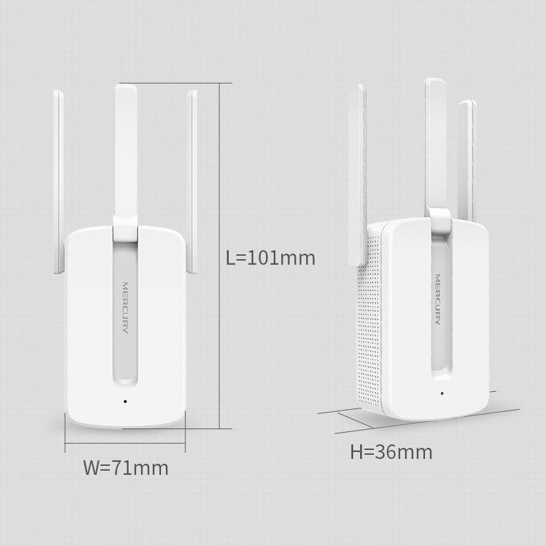 Bộ kích sóng wifi 3 râu chính hãng Mercury MW310RE 300Mbps