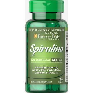 CHÍNH HÃNG: Viên uống tảo xoắn spirrulina đẹp da chống lão hóa Spirulina 500mg