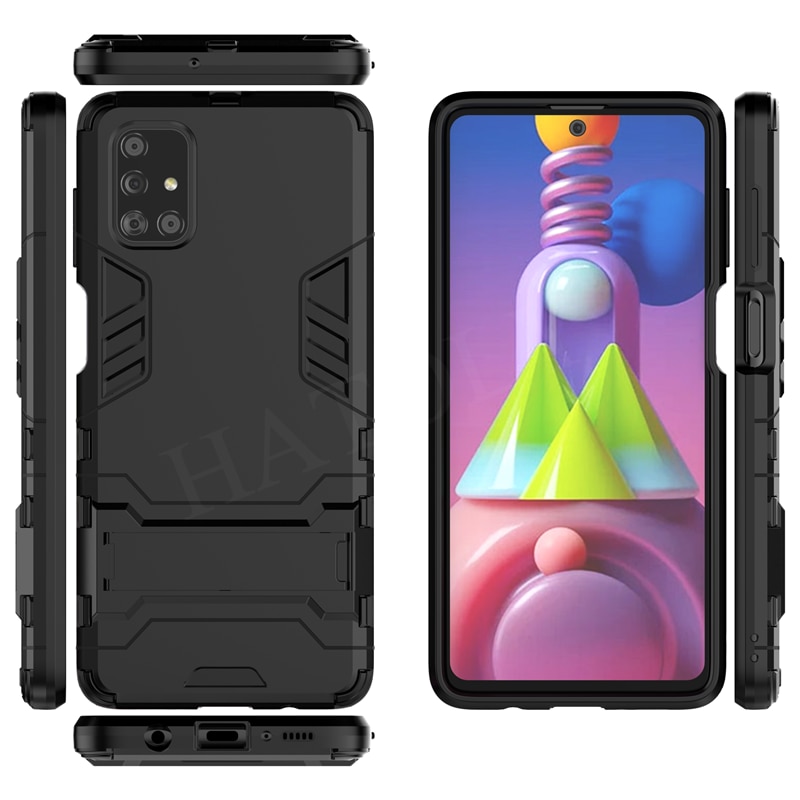 Ốp điện thoại chống sốc có giá đỡ thời trang cho Samsung Galaxy A21S A31 A51 A71 M31 M51 A10S A20S A30S A50S A70S