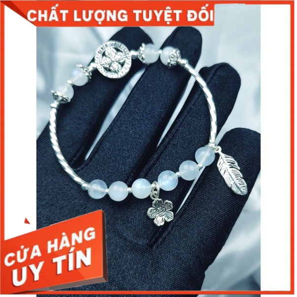 HOT - Lắc Bạc Trắng Mặt Trăng - Cầu Tài Lộc, Bình An May Mắn