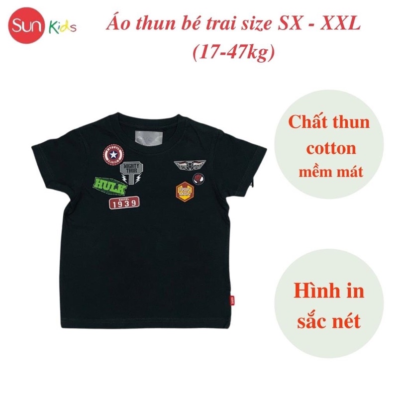 Áo thun bé trai xuất xịn, áo phông cho bé trai, chất cotton, size SX-XXL, - SUNKIDS1