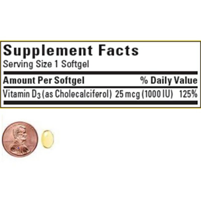 [ Date 2025] Viên uống vitamin D3 Nature Made 1000IU 650v,5000IU 100v