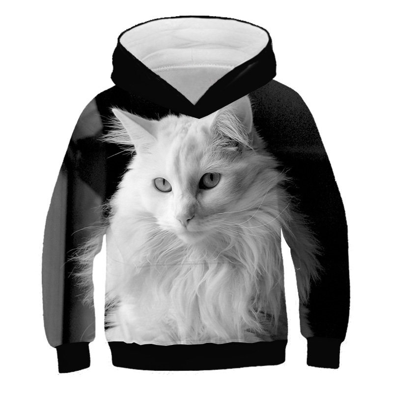 Áo Hoodie In Hình Mèo 3D Thời Trang Mùa Thu Dành Cho Bé Trai Và Bé Gái