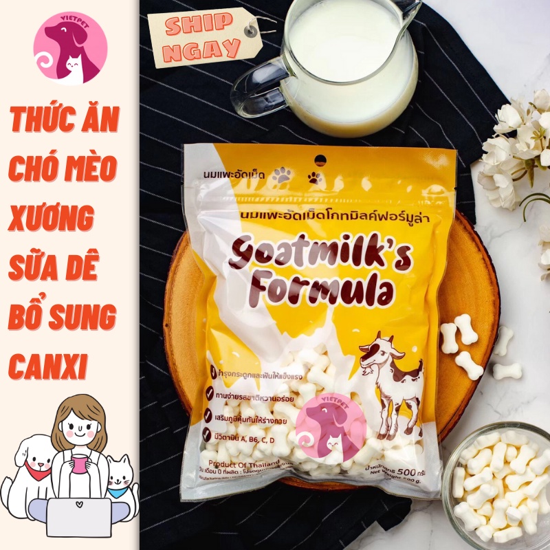 KẸO XƯƠNG SỮA DÊ CÔ ĐẶC NGUYÊN CHẤT Goatmilk's Formula - THỨC ĂN CHO CHÓ MÈO