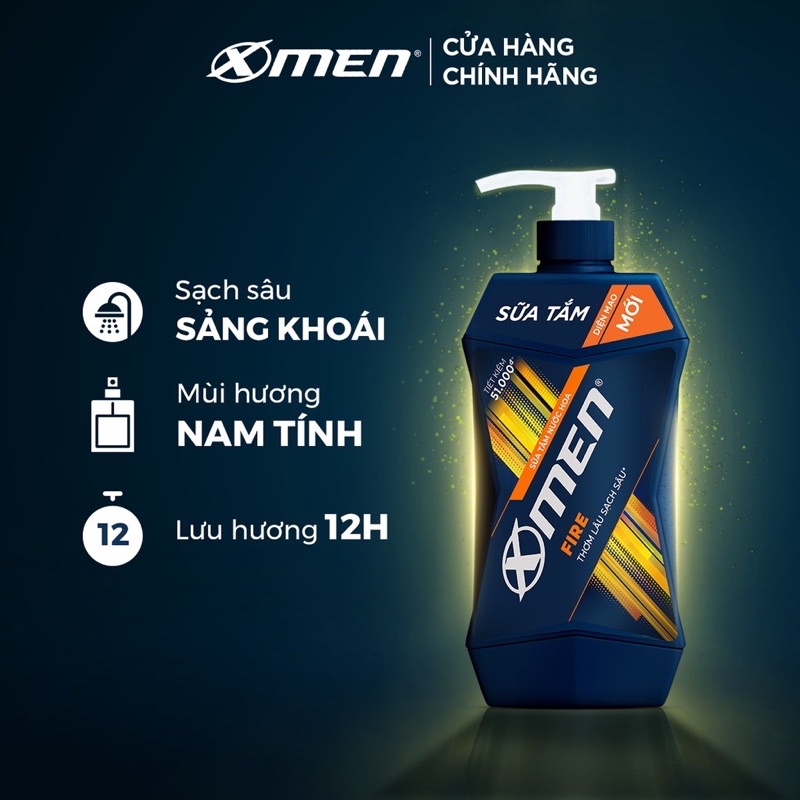 Dầu Gội-Sữa Tắm Nước Hoa XMEN Wood/Fire 150g