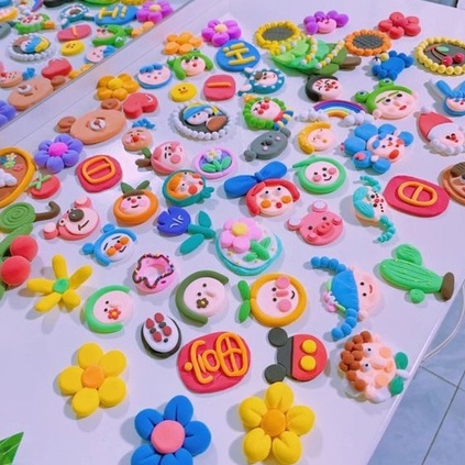 Đất sét tự khô,bột giấy Inedo Nhật Bản 70g - Đất siêu nhẹ