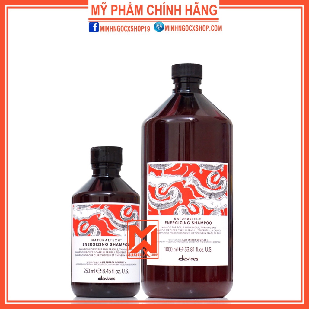 Dầu gội chống rụng DAVINES NATURALTECH ENERGIZING 250 - 1000ml chính hãng