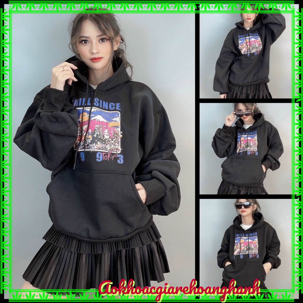 Áo khoác nam nữ nỉ ngoại hoodie tay bí Chill Since