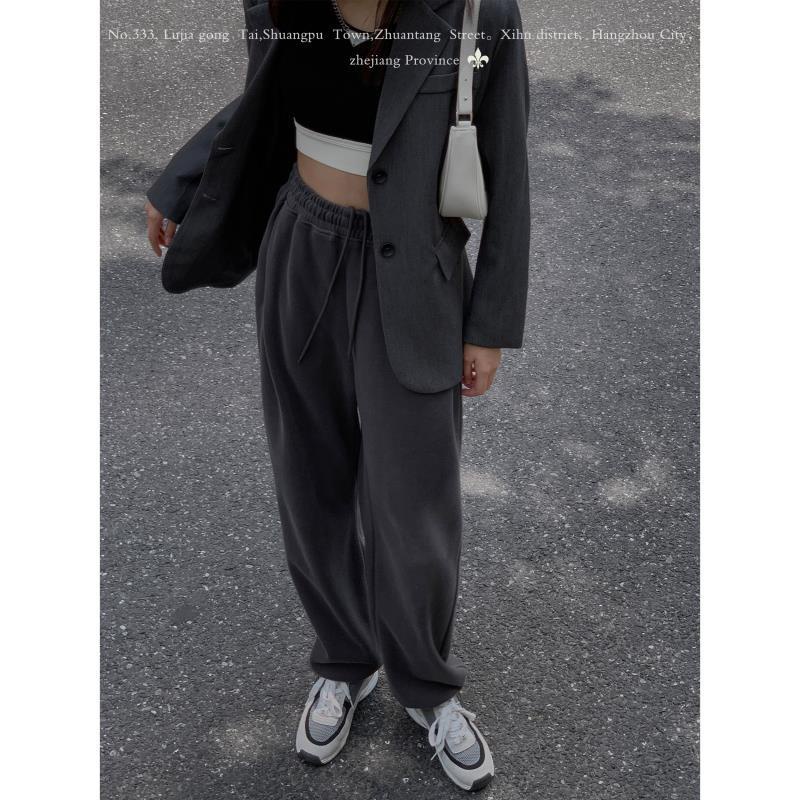 Quần legging lưngcao ống rộng kiểu dáng đơn giản thời trang