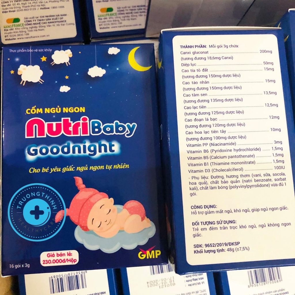 Ngủ ngon cho bé, giúp bé ngủ ngon NUTRIBABY GOODNIGHT