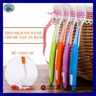 Thìa Silicon ăn dặm lòng thìa sâu