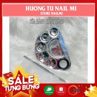 [FREE SHIP]🆘 KHAY PHA MẦU, PALL, PALLETE BẰNG KIM LOẠI🆘DÙNG PHỐI TRỘN MẦU NƯỚC, ACRYLIC, GOUACHE, THỢ NAIL, THỢ MI