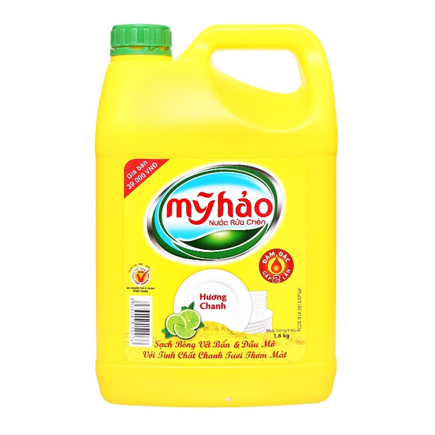 Nước rửa chén Mỹ Hảo hương chanh can 1.5kg