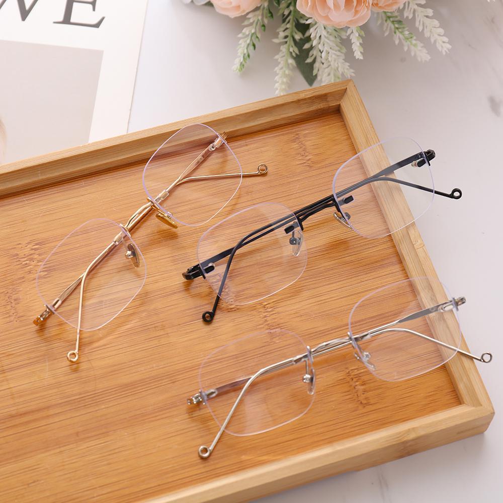 Kính Mát Đặt Trong Suốt|Kính Mát Vuông Gọng Kim Loại