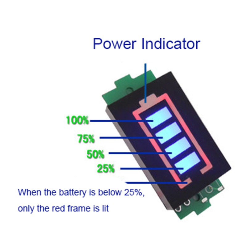 Mô-đun chỉ báo pin Lithium 1S/ 2S/ 3S/ 4S/ 6S dễ sử dụng