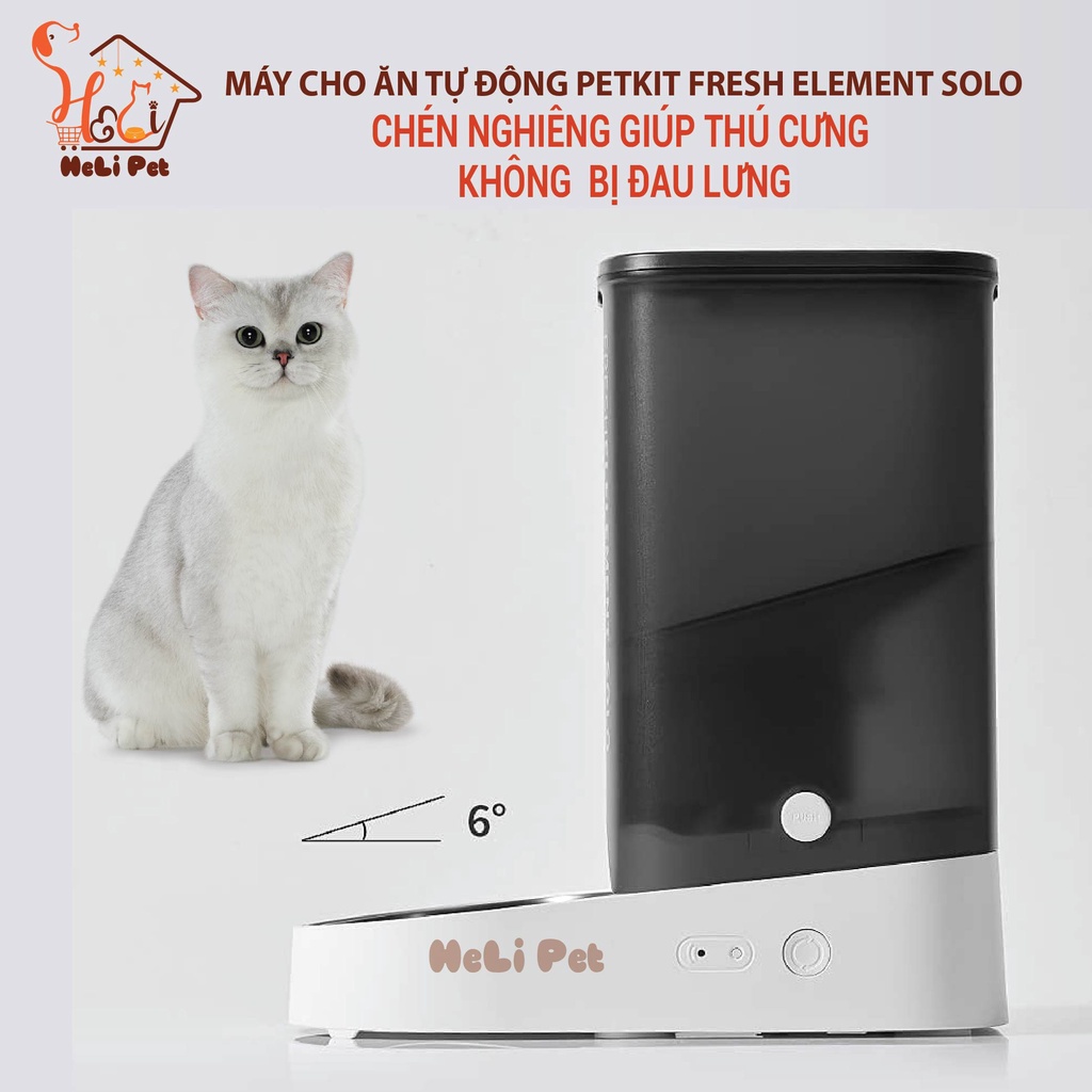 Máy Cho Ăn Tự Động, Máy Nhả Hạt Cho Mèo PETKIT Fresh Element SOLO - Máy cho ăn thông minh PETKIT Solo