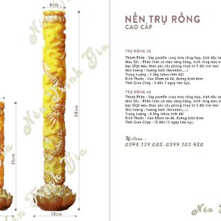 Nến trụ đầu rồng 30cm