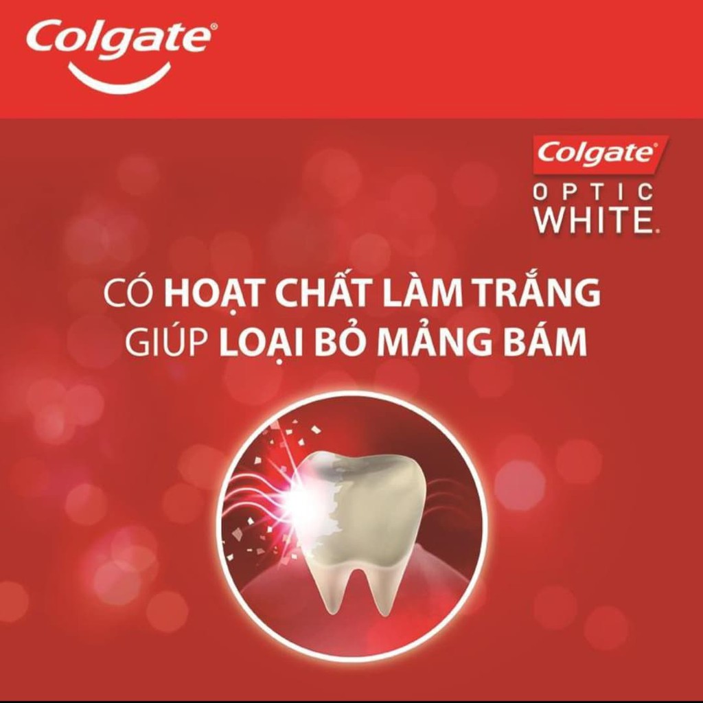 kem đánh răng cogate optic white 100gr