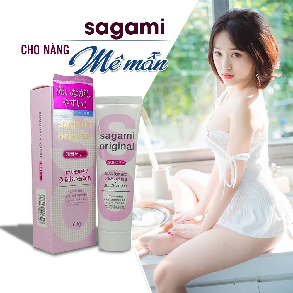 [ GÍA SỈ ] - Gel bôi trơn gốc nước cao cấp Sagami Original tạo độ ẩm tự nhiên - Tuýt 60g