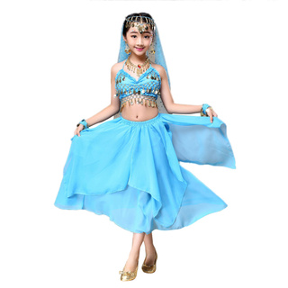 Set Trang Phục Múa Bụng Ấn Độ Cho Bé Gái