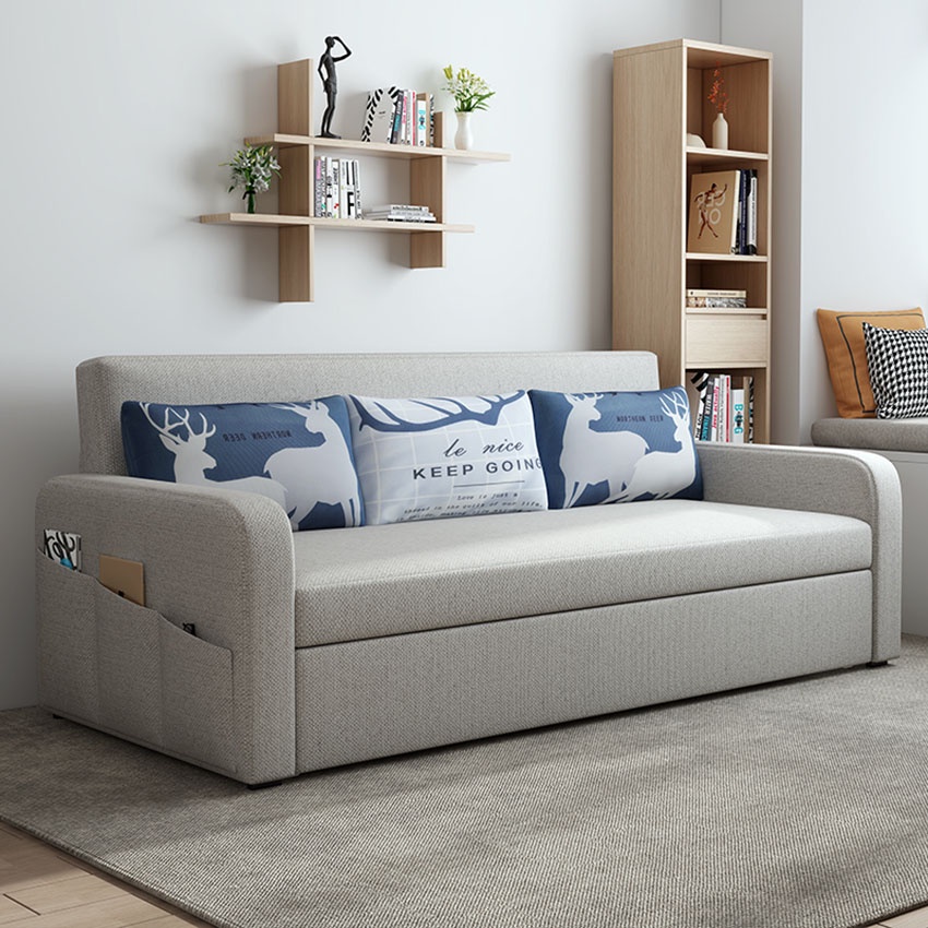 Giường Ngủ Thông Minh 267-1 , Giiường Sofa Gấp Gọn Thành Ghế Nhập Khẩu Kích Thước 1m9x1m9