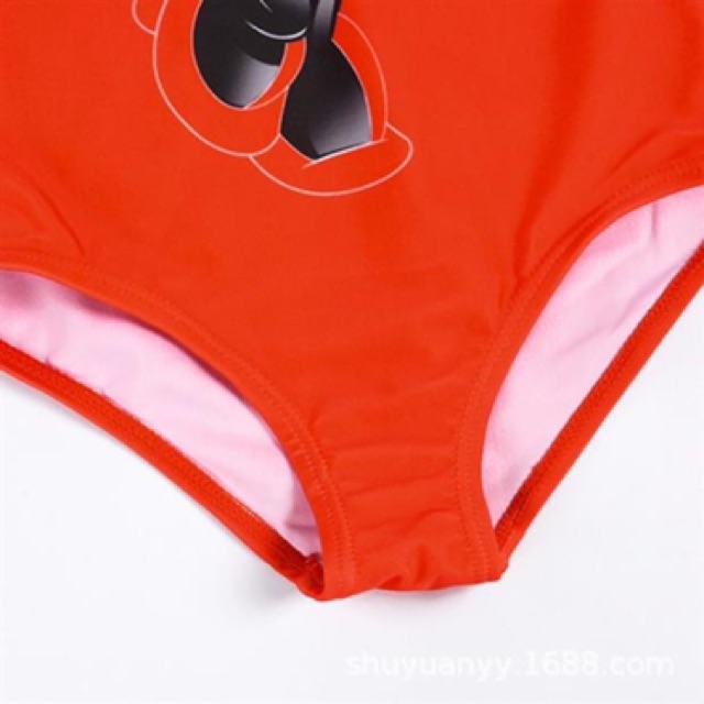 Đồ bơi liền mảnh mẹ con MICKEY đỏ - Monokini cho mẹ và bé gái siêu chất