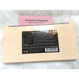 Bảng phấn mắt + highlight Makeup Revolution Love Conquers All