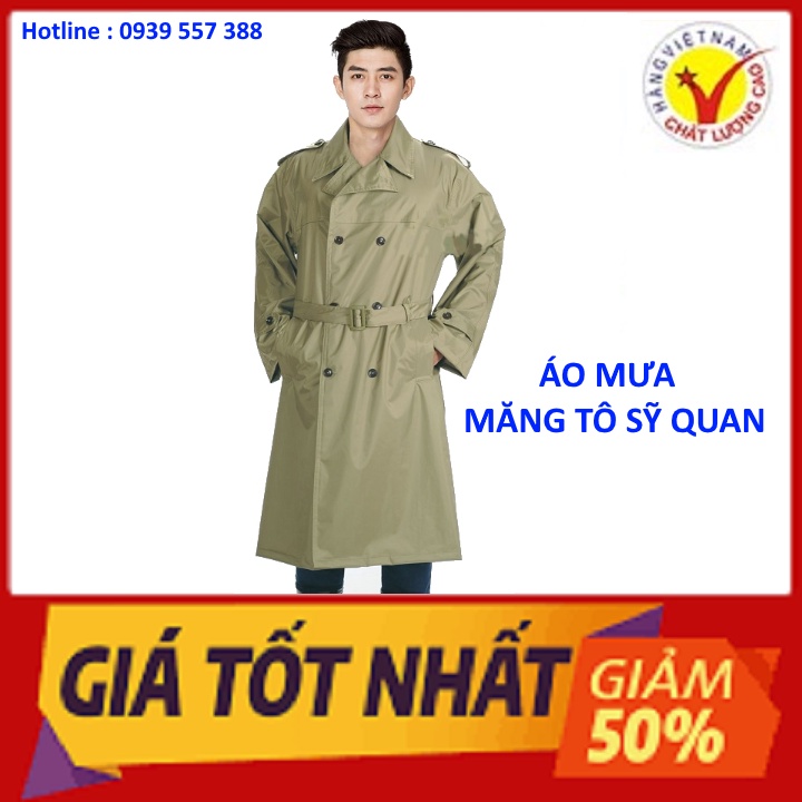 ÁO MƯA MĂNG TÔ QUÂN_NHU , SỸ QUAN , ÁO MƯA ĐI BỘ , ĐI XE ĐẠP XE MÁY