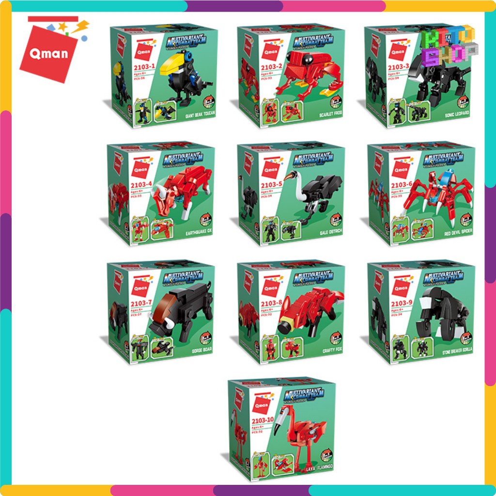 Bộ Đồ Chơi Xếp Hình Thông Minh Lego Qman 2103 - Đội Quân Rừng Xanh Cho Trẻ - Bán Lẻ Hộp Nhỏ