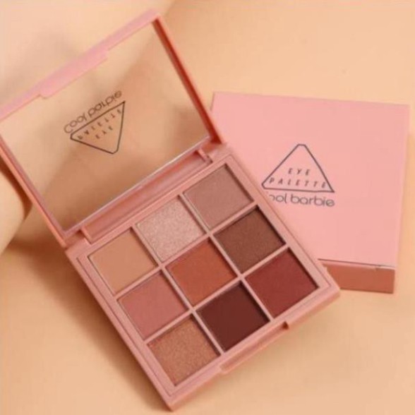 ( quynh123 ) Bảng Phấn Mắt 9 Ô CoolBarbie Tông Cam Đất CB22 | BigBuy360 - bigbuy360.vn