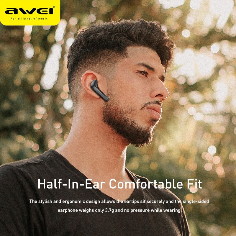 Tai nghe Awei T26 TWS Tai nghe thể thao không dây Bluetooth V5.0 Ture có hộp sạc