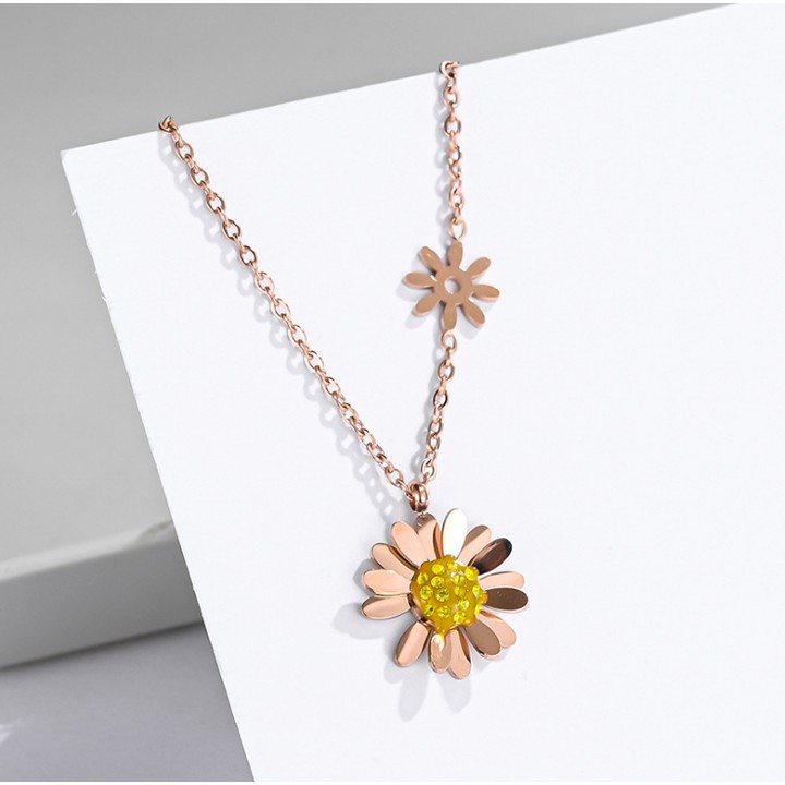 Dây chuyền nữ ttian hoa cúc siêu đẹp, bền màu, chuẩn thời trang