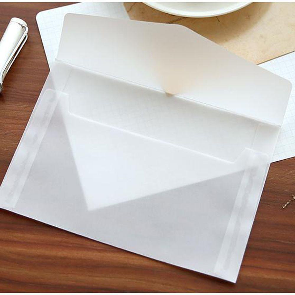 Set 10 Phong Bì Giấy Trong Suốt Phong Cách Vintage Sáng Tạo