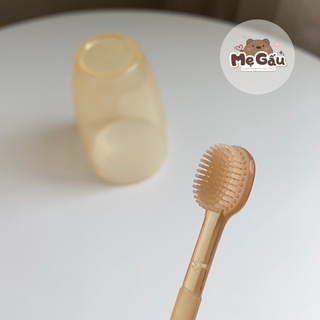 Bàn chải + rơ lưỡi silicone cho bé 6m+