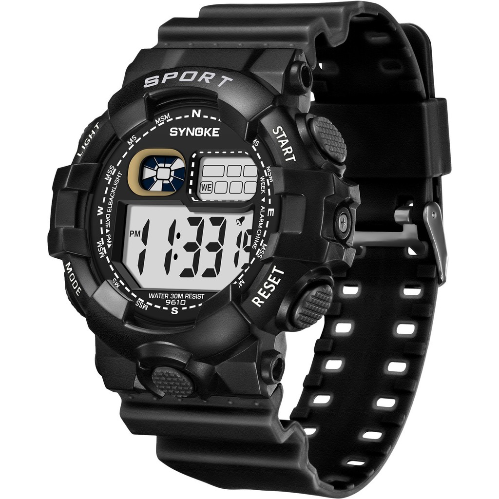 Đồng hồ điện tử thể thao thời trang trang nam dây nhựa cao cấp SYNOKE PKHRSNK017